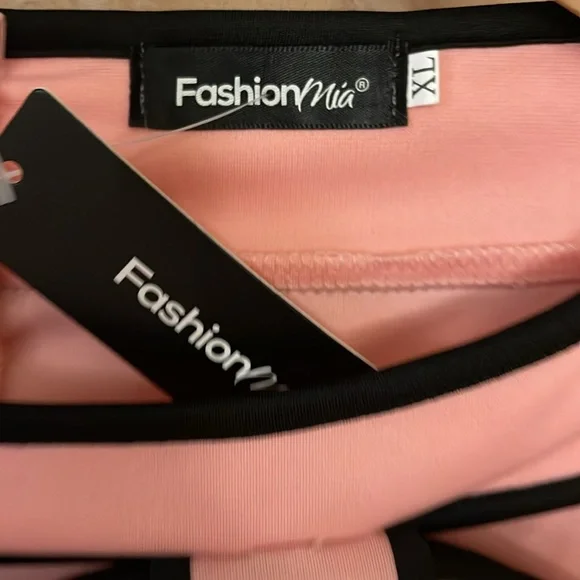 Fashion MIA Pink and Black Dress Size XL New With Tags - Picture 3 of 9